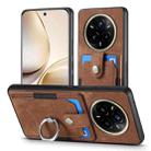 For Realme 13 Pro Retro Skin-feel Ring Card Wallet Phone Case(Brown) - 2