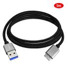 JUNSUNMAY USB 3.0 Male to Micro-B Cord Cable Compatible with Samsung Camera Hard Drive, Length:5m - 1