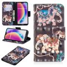 3D Colored Drawing Pattern Horizontal Flip Leather Case for  Huawei P20 Lite, with Holder & Card Slots & Wallet(Two Elephants) - 1