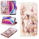 3D Colored Drawing Pattern Horizontal Flip Leather Case for  Huawei P20 Lite, with Holder & Card Slots & Wallet(Cat) - 1