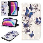 3D Colored Drawing Pattern Horizontal Flip Leather Case for  Huawei P20 Lite, with Holder & Card Slots & Wallet(Butterflies) - 1