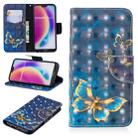 3D Colored Drawing Pattern Horizontal Flip Leather Case for  Huawei P20 Lite, with Holder & Card Slots & Wallet(Butterfly) - 1