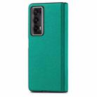 For Honor Magic V2 Litchi Magnetic Hinge Shockproof Phone Case(Green) - 1