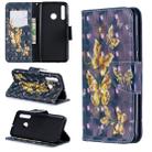 3D Colored Drawing Pattern Horizontal Flip Leather Case for Huawei Honor 10i / P Smart Plus, with Holder & Card Slots & Wallet(Black Background Butterfly) - 1