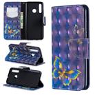 3D Colored Drawing Pattern Horizontal Flip Leather Case for Huawei Honor 10i / P Smart Plus, with Holder & Card Slots & Wallet(Purple Butterfly) - 1