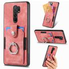 For Xiaomi Redmi 9 Retro Skin-feel Ring Card Wallet Phone Case(Pink) - 1