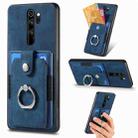 For Xiaomi Redmi Note 8 Pro Retro Skin-feel Ring Card Wallet Phone Case(Blue) - 1