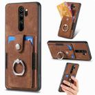 For Xiaomi Redmi Note 8 Pro Retro Skin-feel Ring Card Wallet Phone Case(Brown) - 1