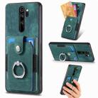 For Xiaomi Redmi Note 8 Pro Retro Skin-feel Ring Card Wallet Phone Case(Green) - 1