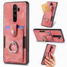 For Xiaomi Redmi Note 8 Pro Retro Skin-feel Ring Card Wallet Phone Case(Pink) - 1