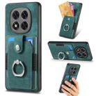 For Xiaomi Redmi Note 14 5G Retro Skin-feel Ring Card Wallet Phone Case(Green) - 1