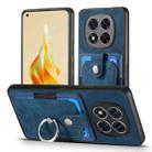 ForXiaomi Redmi Note 14 Pro+ 5G Retro Skin-feel Ring Card Wallet Phone Case(Blue) - 2