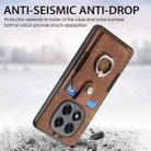 ForXiaomi Redmi Note 14 Pro+ 5G Retro Skin-feel Ring Card Wallet Phone Case(Brown) - 3