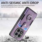 ForXiaomi Redmi Note 14 Pro+ 5G Retro Skin-feel Ring Card Wallet Phone Case(Purple) - 3