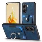 For Xiaomi Poco X7 Pro Retro Skin-feel Ring Card Wallet Phone Case(Blue) - 2