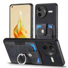 For Redmi K80 Pro / Poco F7 Ultra Retro Skin-feel Ring Card Wallet Phone Case(Black) - 2