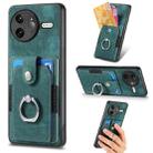 For Redmi K80 Pro / Poco F7 Ultra Retro Skin-feel Ring Card Wallet Phone Case(Green) - 1