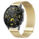 For Huawei Watch GT 4 46mm Milan Daul Magnetic Steel Mesh Watch Band(Gold) - 1