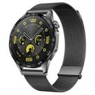 For Huawei Watch GT 4 46mm Milan Daul Magnetic Steel Mesh Watch Band(Gray) - 1