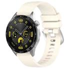 For Huawei Watch GT4 46mm 22mm Liquid Glossy Silver Buckle Silicone Watch Band(Starlight Color) - 1