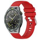 For Huawei Watch GT3 SE 22mm Liquid Glossy Silver Buckle Silicone Watch Band(Red) - 1