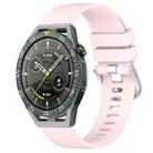 For Huawei Watch GT3 SE 22mm Liquid Glossy Silver Buckle Silicone Watch Band(Pink) - 1