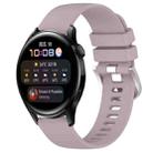 For Huawei Watch 3 22mm Liquid Glossy Silver Buckle Silicone Watch Band(Purple) - 1