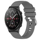 For Huawei Watch GT2 Pro 22mm Liquid Glossy Silver Buckle Silicone Watch Band(Dark Gray) - 1