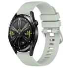 For Huawei Watch GT3 42mm 20mm Liquid Glossy Silver Buckle Silicone Watch Band(Green) - 1