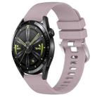 For Huawei Watch GT3 42mm 20mm Liquid Glossy Silver Buckle Silicone Watch Band(Purple) - 1