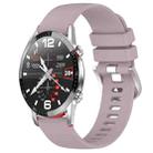 For Huawei Watch GT2 42mm 20mm Liquid Glossy Silver Buckle Silicone Watch Band(Purple) - 1