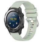 For Huawei Watch 2 20mm Liquid Glossy Silver Buckle Silicone Watch Band(Green) - 1