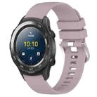 For Huawei Watch 2 20mm Liquid Glossy Silver Buckle Silicone Watch Band(Purple) - 1
