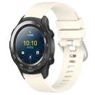 For Huawei Watch 2 20mm Liquid Glossy Silver Buckle Silicone Watch Band(Starlight Color) - 1