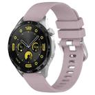 For Huawei Watch GT4 41mm 18mm Liquid Glossy Silver Buckle Silicone Watch Band(Purple) - 1