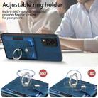 For vivo V21 5G Retro Skin-feel Ring Card Wallet Phone Case(Blue) - 5