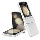 For Samsung Galaxy Z Flip5 5G Diamond Case-film Integral Hinge Shockproof Phone Case(White) - 1