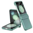 For Samsung Galaxy Z Flip5 5G Diamond Case-film Integral Hinge Shockproof Phone Case(Green) - 1