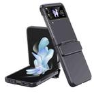 For Samsung Galaxy Z Flip4 Diamond Case-film Integral Hinge Shockproof Phone Case(Black) - 1