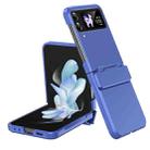 For Samsung Galaxy Z Flip4 Diamond Case-film Integral Hinge Shockproof Phone Case(Blue) - 1