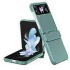 For Samsung Galaxy Z Flip4 Diamond Case-film Integral Hinge Shockproof Phone Case(Green) - 1