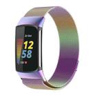 For Fitbit Charge 6 Milan Magnetic Metal Steel Mesh Watch Band(Colorful) - 1