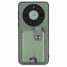 For Huawei Mate 60 Pro Card Wallet Kickstand Back Phone Case with Tool Knife(Green) - 2