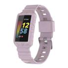 For Fitbit Charge 6 / 5 / 4 / 3 Armor Integrated TPU Watch Band(Light Purple) - 1