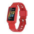 For Fitbit Charge 6 / 5 / 4 / 3 Armor Integrated TPU Watch Band(Red) - 1