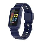 For Fitbit Charge 6 / 5 / 4 / 3 Armor Integrated TPU Watch Band(Navy Blue) - 1