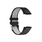 For Fitbit Charge 6 Dual Color Breathable Silicone Watch Band(Black+Gray) - 3