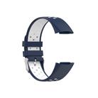 For Fitbit Charge 6 Dual Color Breathable Silicone Watch Band(Blue+White) - 3