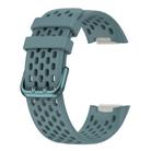 For Fitbit Charge 6 Solid Color Breathable Sports Silicone Watch Band(Blue) - 3