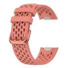 For Fitbit Charge 5 Solid Color Breathable Sports Silicone Watch Band(Pink) - 3